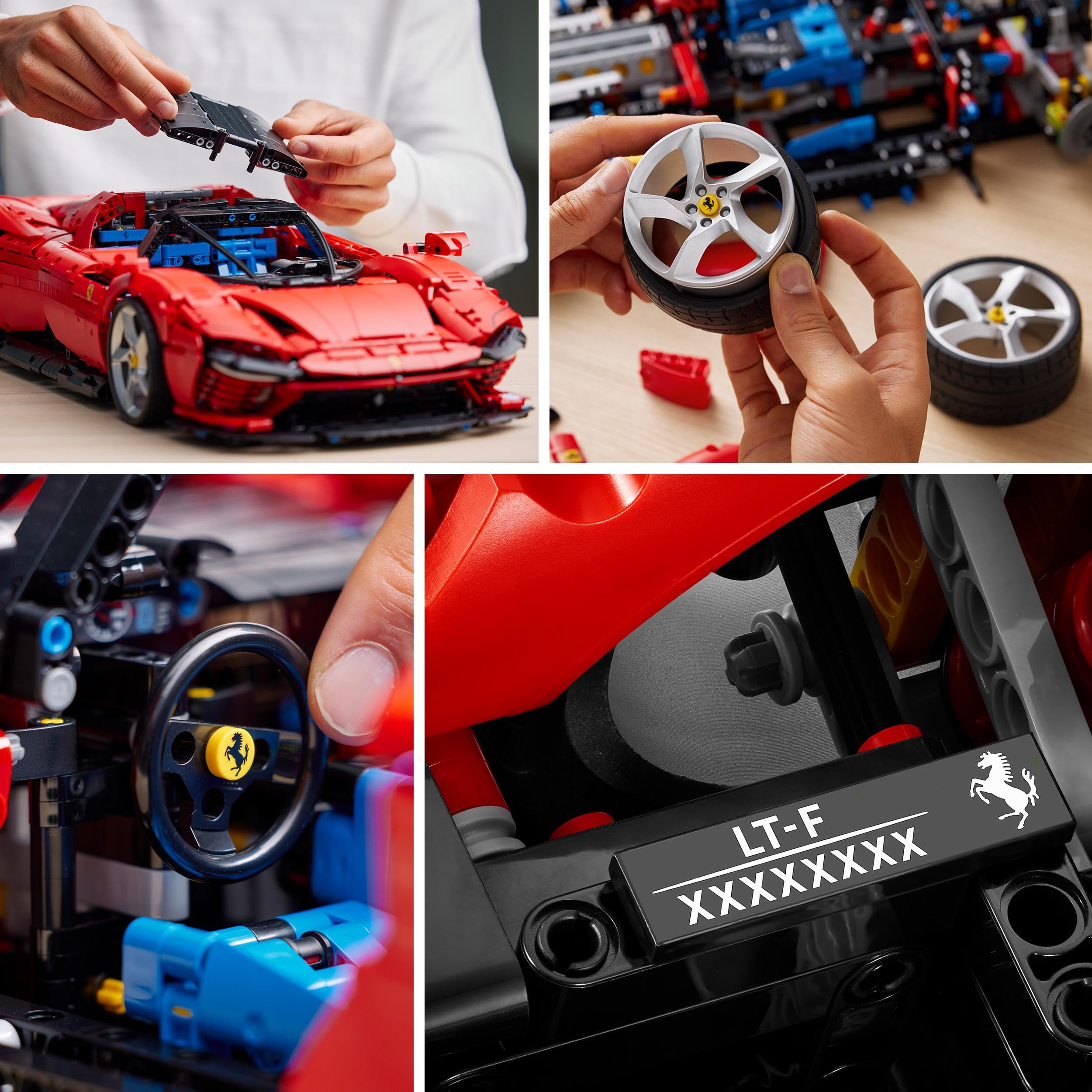 LEGO Technic Ferrari Daytona SP3, Set Modello di Auto da Costruire, Supercar Rossa in Scala 1:8, Kit Modellismo per Adulti da Collezione, Idea Regalo Uomo o Donna, Serie Ultimate Cars Concept 42143