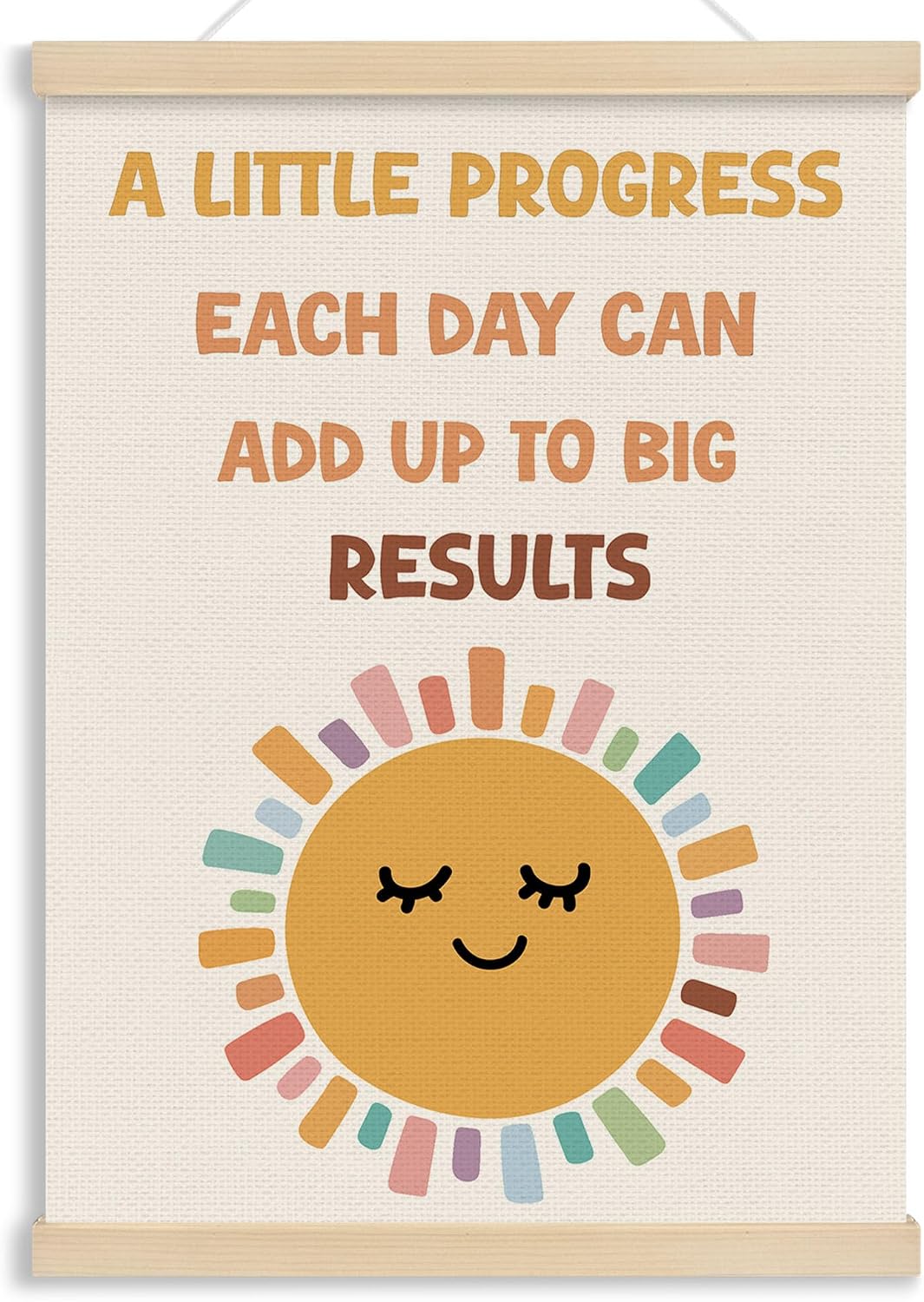 MOTERMATE Boho Sunshine Mental Health Poster Hanger Frame, Motivational Wall Hanging Decor Art Framed for Therapy Office Nursery Room Bedroom, Inspirational Wall Poster Prints, 12x16 Inch