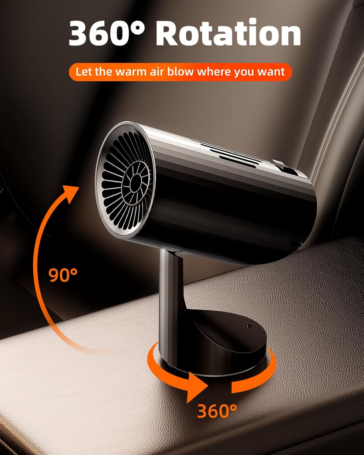 Car Heater, 12V Portable Heater Plug in Heating and Cooling Fans, Car Small Defroster Windshield Window Heaters, Cup Holder Fast Heating Winter Defogger Defrost Accessories for Truck Van SUV