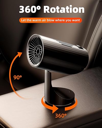Miniatura 4 de Calentador de automóvil, calentador portátil de 12 V, ventiladores de calefacción y refrigeración, descongelador pequeño para automóvil,