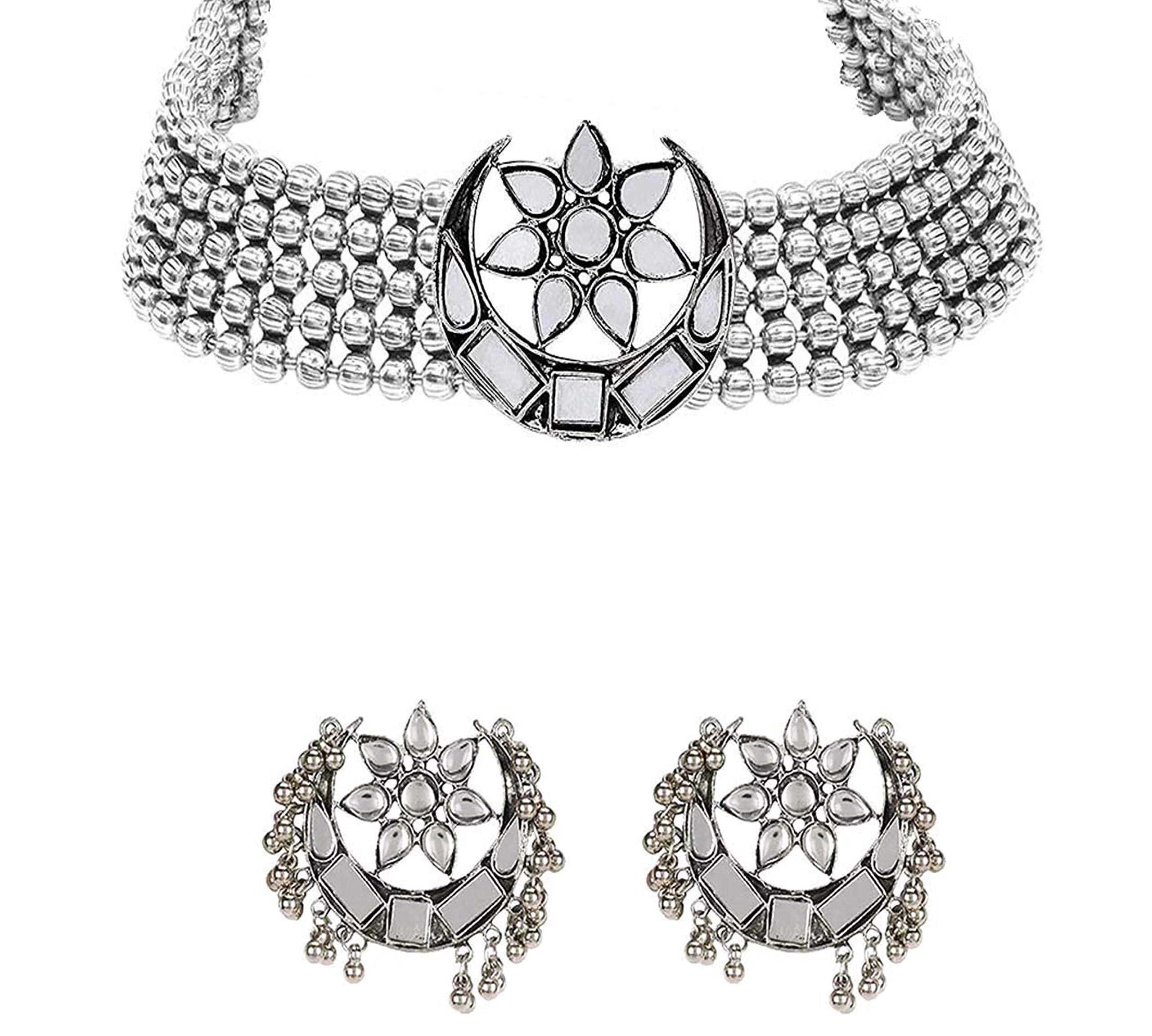 See full amazon price history chart for Total Fashion Latast Stylish Boho Trible Silver Oxidised Mirror Choker Necklace Jewellery Set Women for Girls Total Fashion Latast Stylish Boho Trible Silver Oxidised Mirror Choker Necklace Jewellery Set Women for Girls (B08MZ1KZY7) Amazon Price History, Amazon Price Tracker