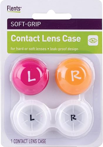 Flents Funda para lentes de contacto, agarre suave, 1 unidad (paquete de 6), los colores pueden variar