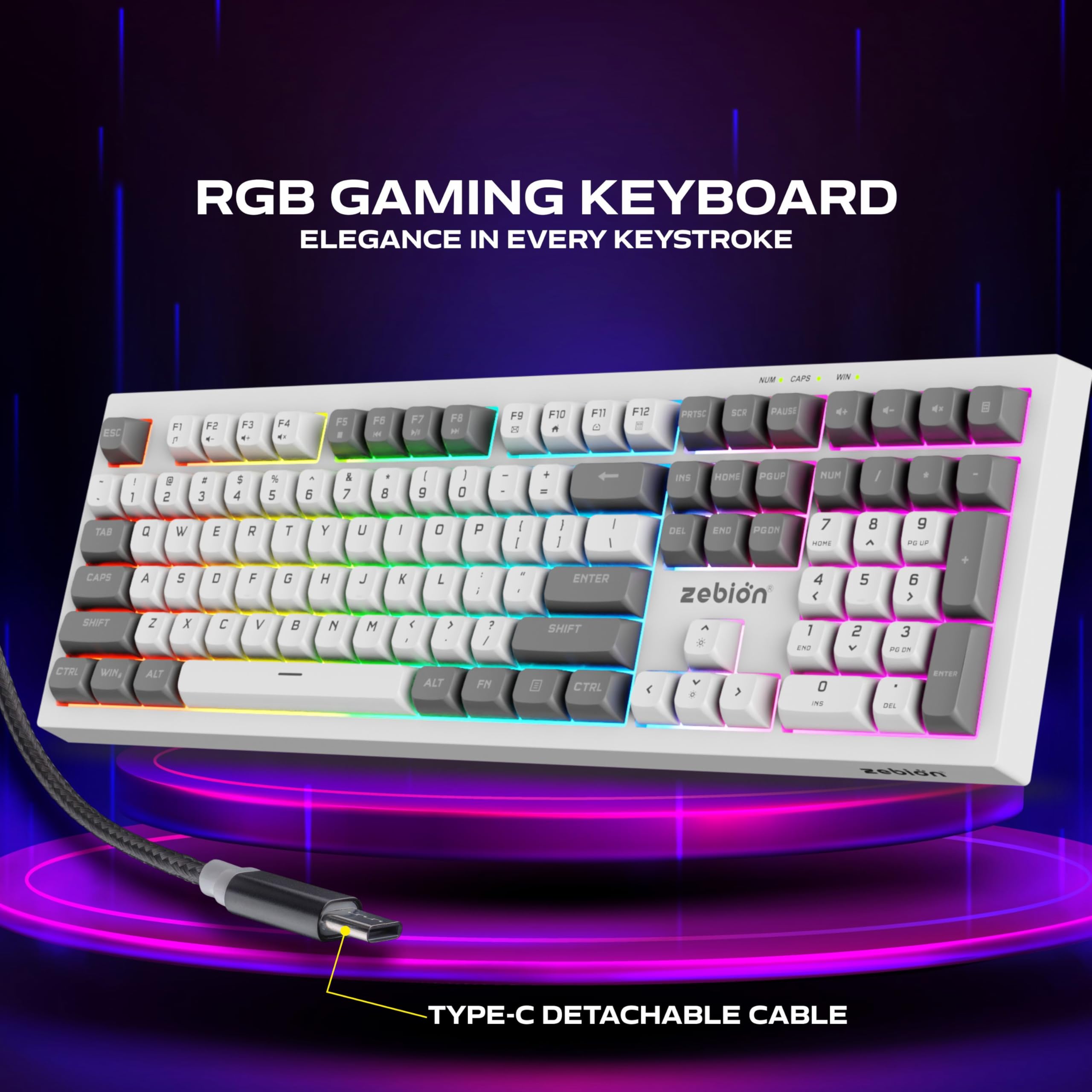 Amazon.in: Buy Zebion Ultima TDGK 404 RGB 4 in 1 Gaming Kit with