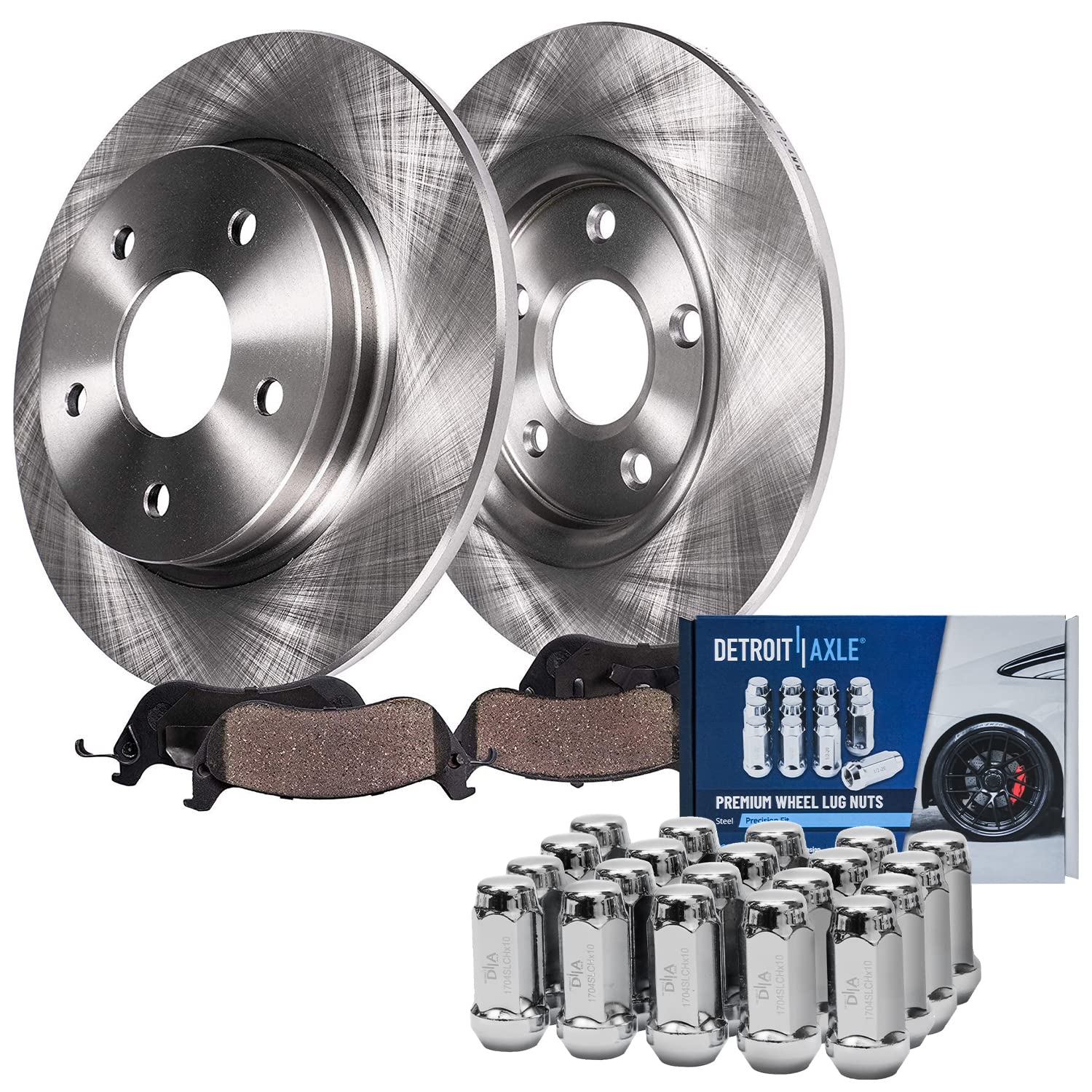 Detroit Axle - 24pc Rear Brake Kit for 2009-2019 Ford Flex