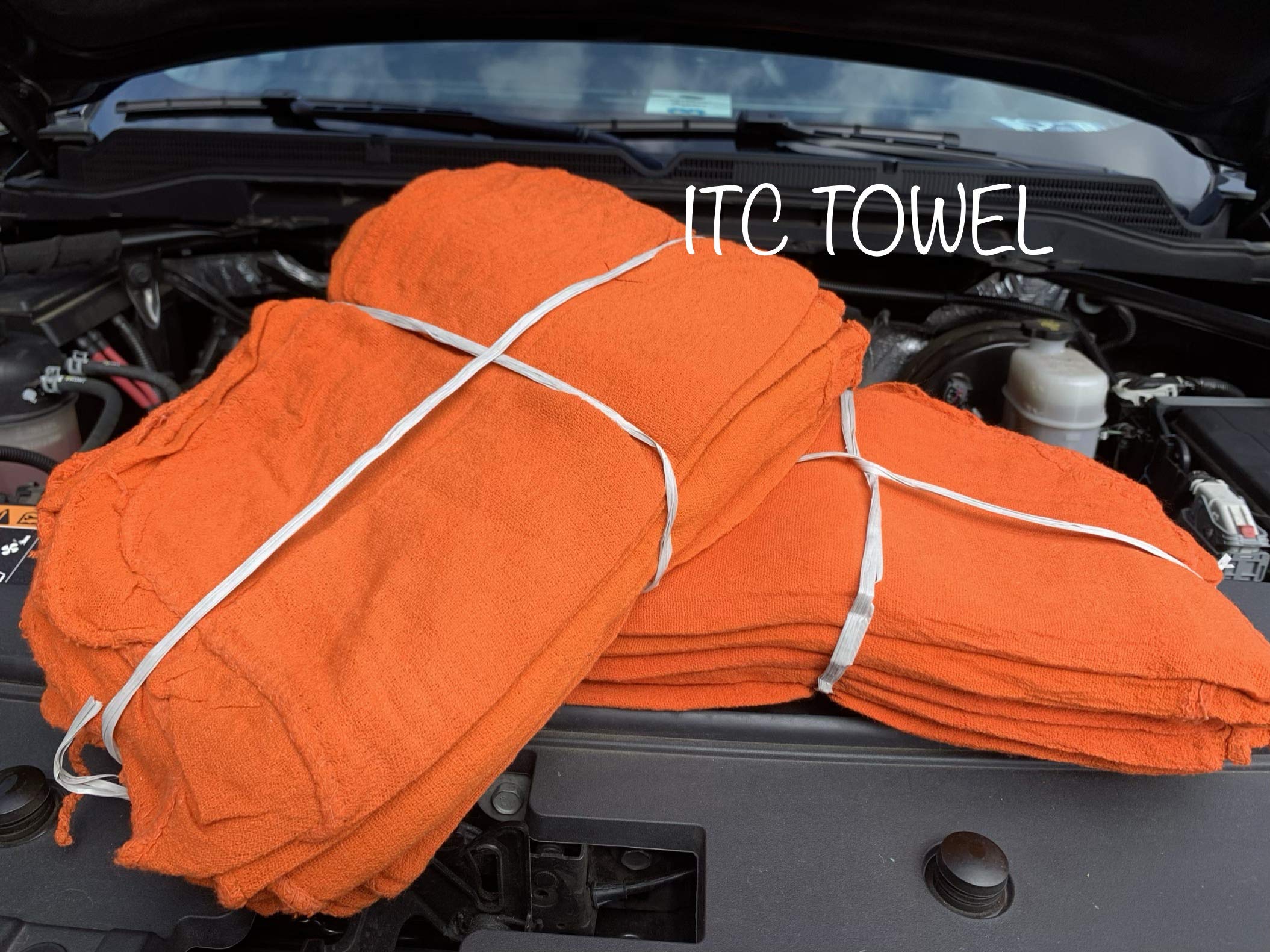 ITC 500 Orange Shop Towels Rags Superior Auto Mechanic Shop Rags 14x14 inch