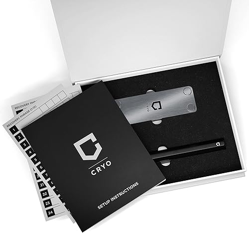 Miniatura 4 de CRYO Placa de metal de almacenamiento de frases criptográficas – Cartera fría Bitcoin recuperación de acero de 12 a 24 palabras de copia de