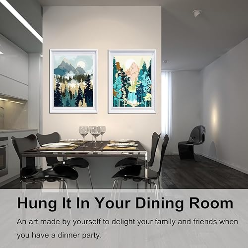 Miniatura 3 de BAISITE - Kit de pintura por números para adultos principiantes, paquete de 2 lienzos de 12 pulgadas de ancho x 16 pulgadas de largo, incluye caja