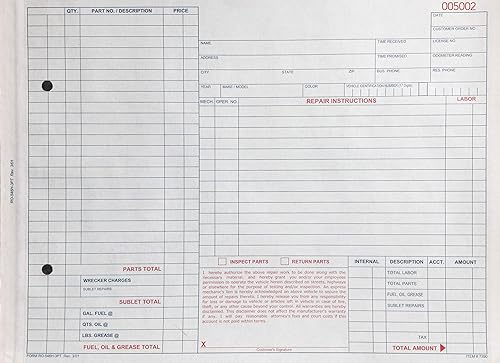 SSWBasics Juego de 100 unidades de reparación de pagos para clientes, 3 piezas, 8 12"H x 11"W