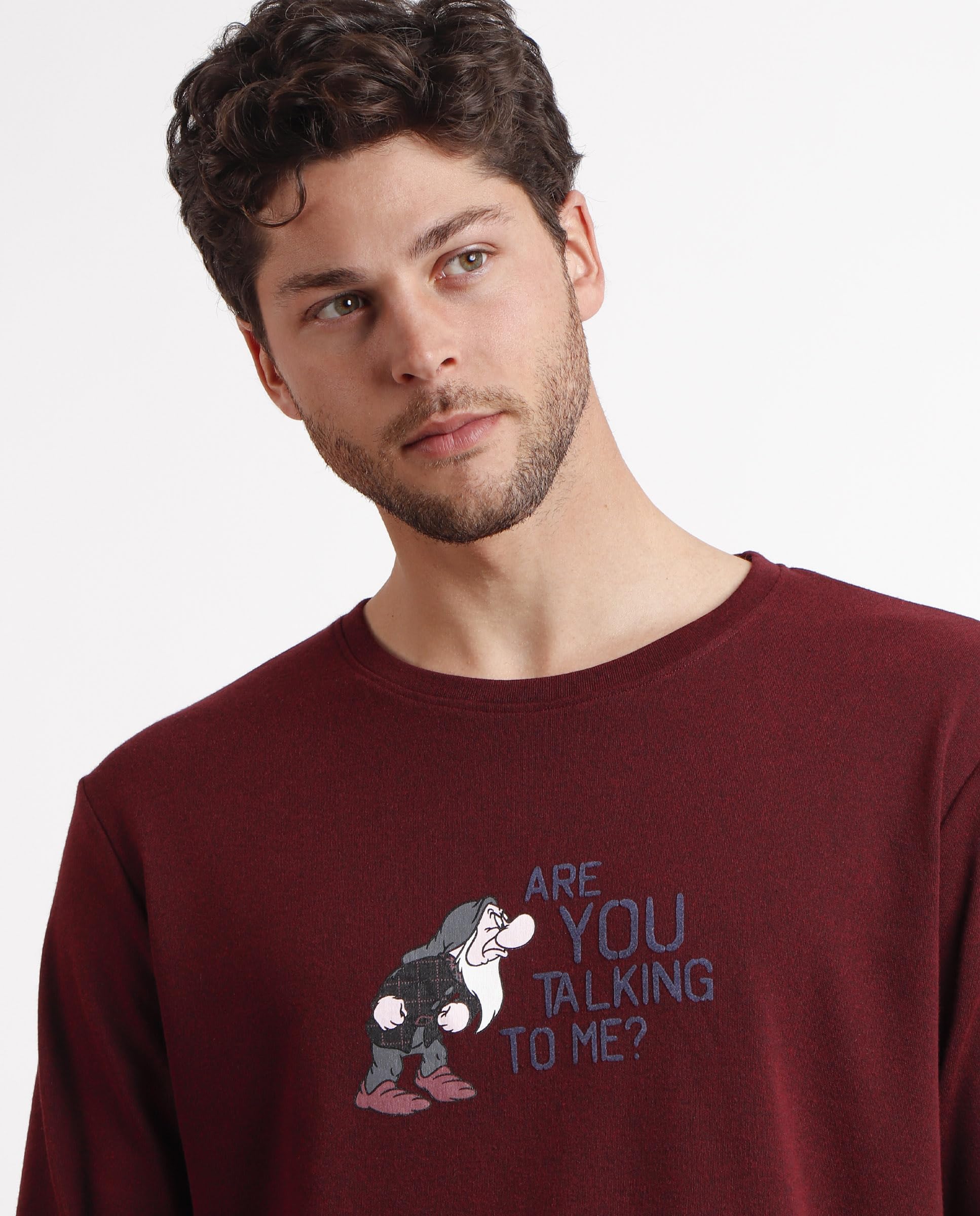 Disney Pijama Manga Larga Grumpy Talking to me para Hombre