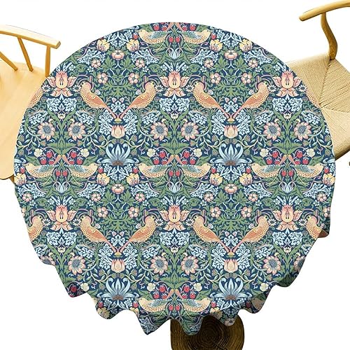 Miniatura 40 de Mantel floral retro de los años 70, decoración de fiesta de cumpleaños, mantel de plástico lavable para comedor, cocina, decoración de fiesta de