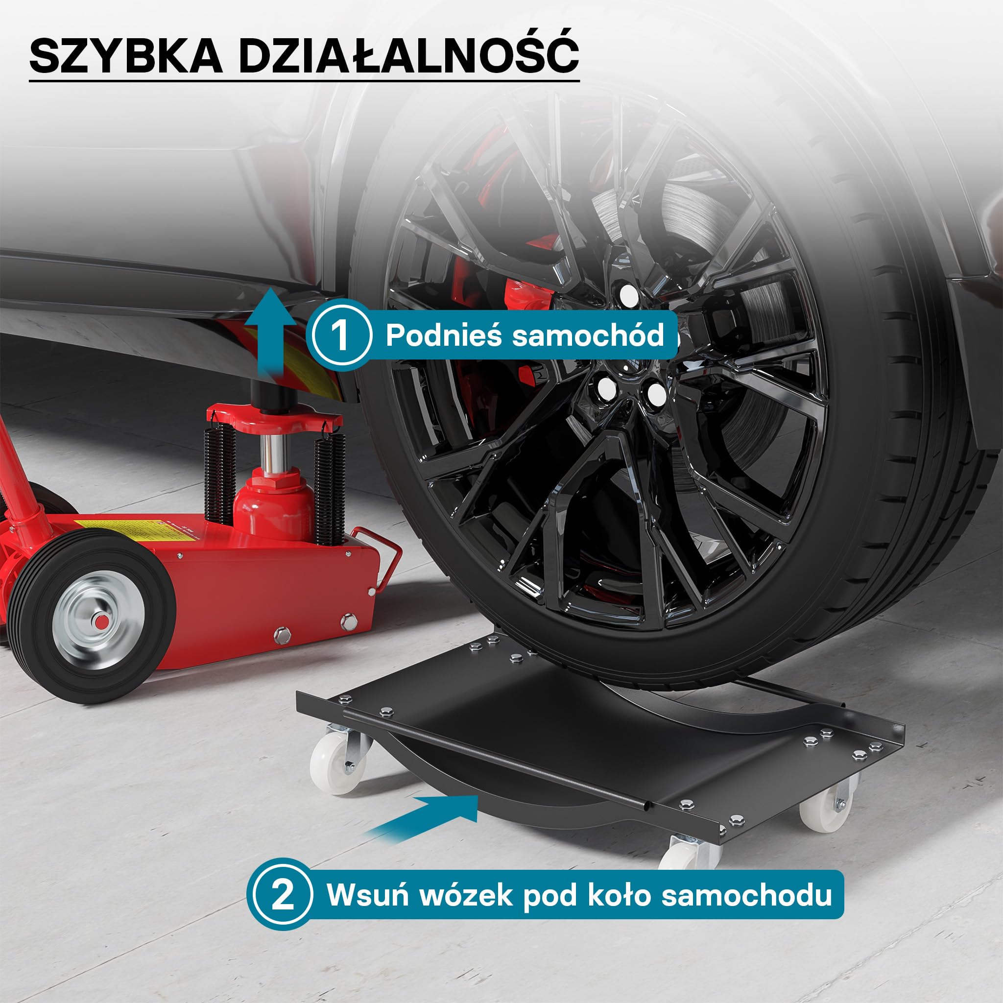 Wielofunkcyjna pomoc do manewrowania Taca do transportu samochodu 1 para rolek manewrowych Podnośniki manewrowe Deska manewrowa 900 kg/para