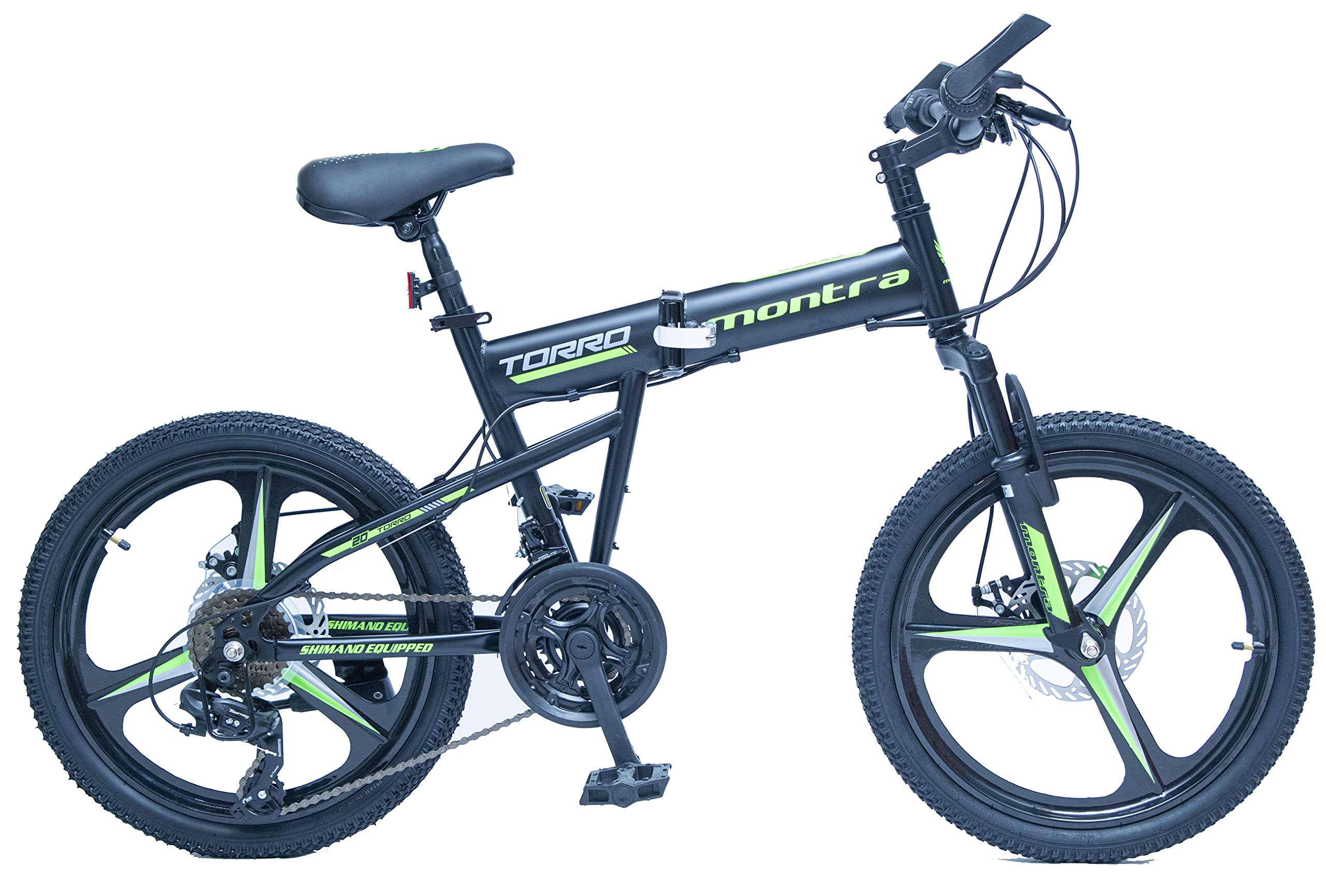 Montra Bikes Torro Folding Bicycle | Foldable Cycle for Adults with Disk Brake | 18 Speed Shimano Gears | Suspension Fork
