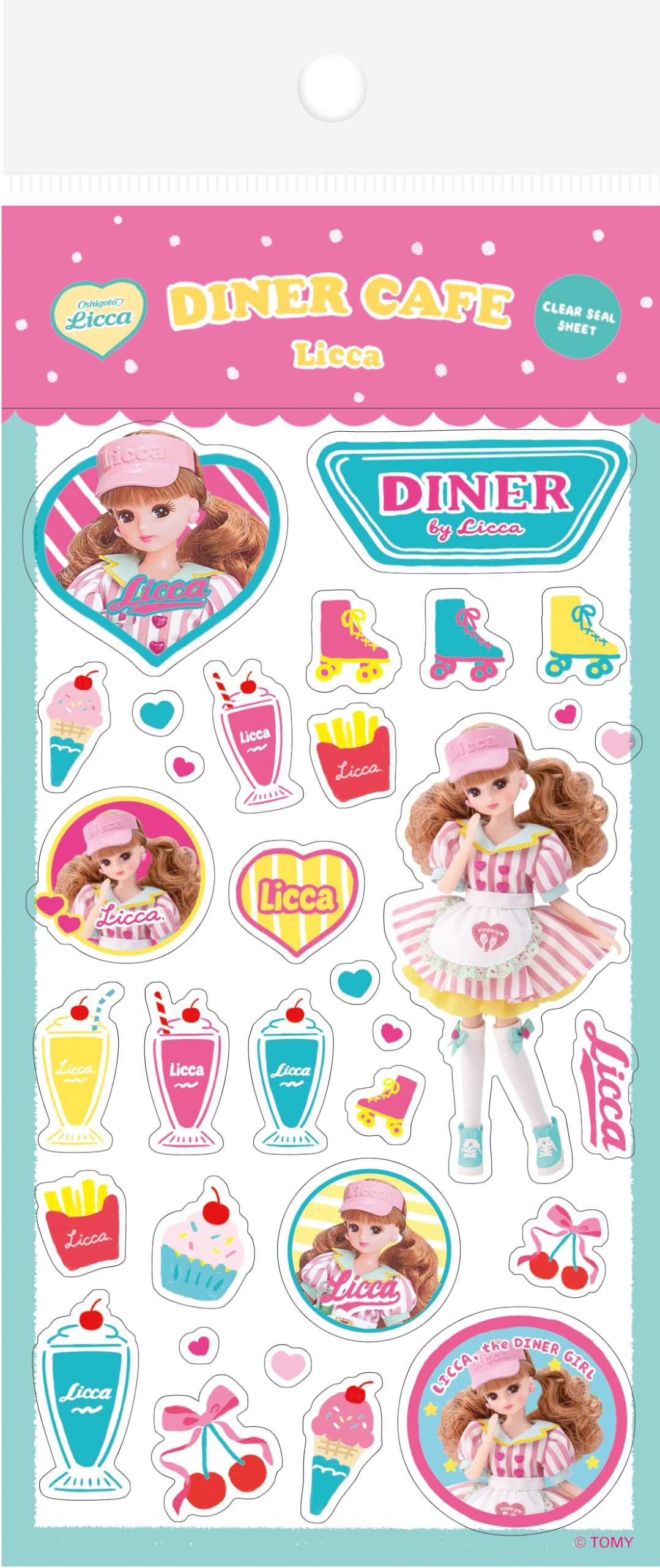古川紙工 リカちゃん 透明シールシート oshigoto Licca ダイナーカフェ QS352