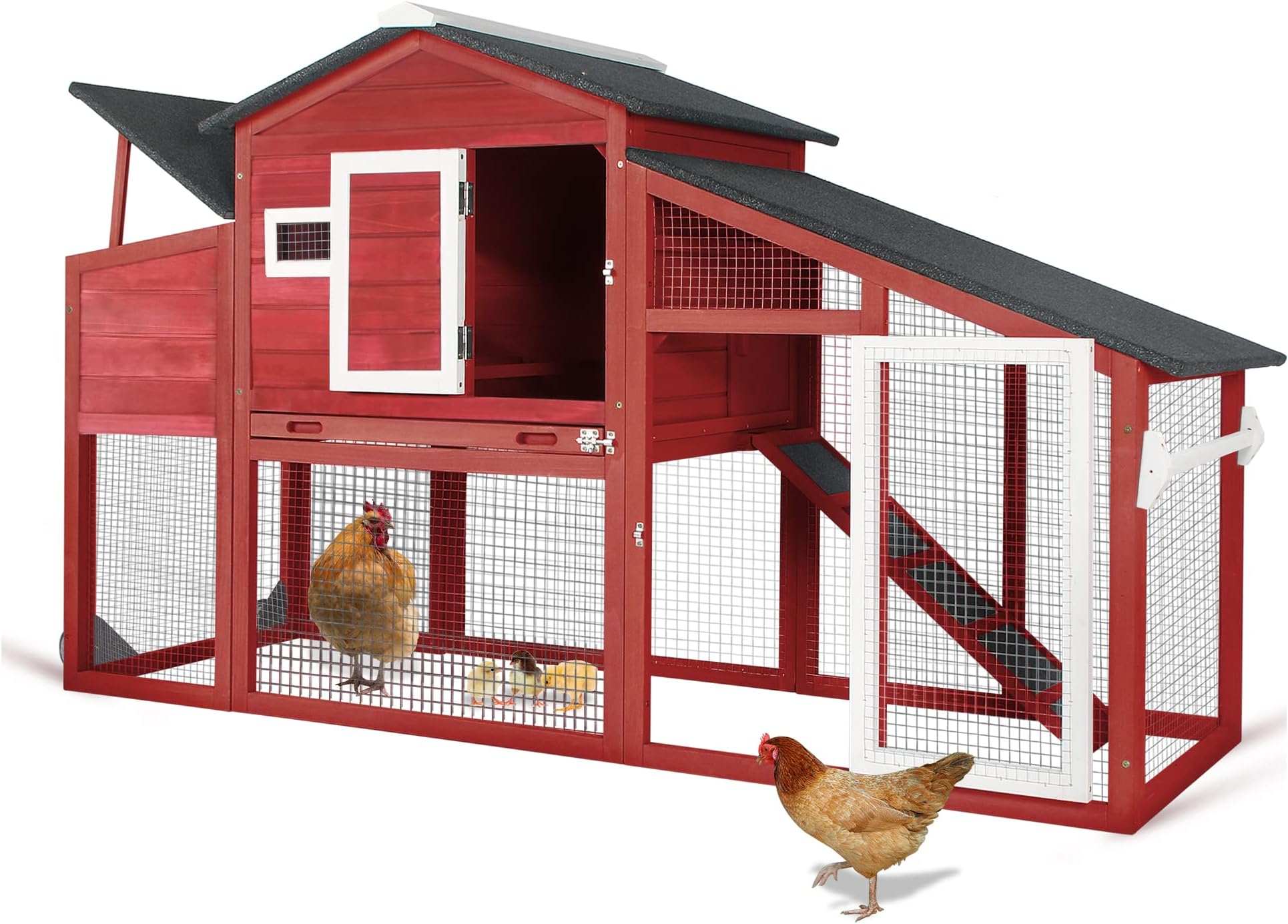 Best Choice Products 80in Outdoor Wooden Chicken Coop