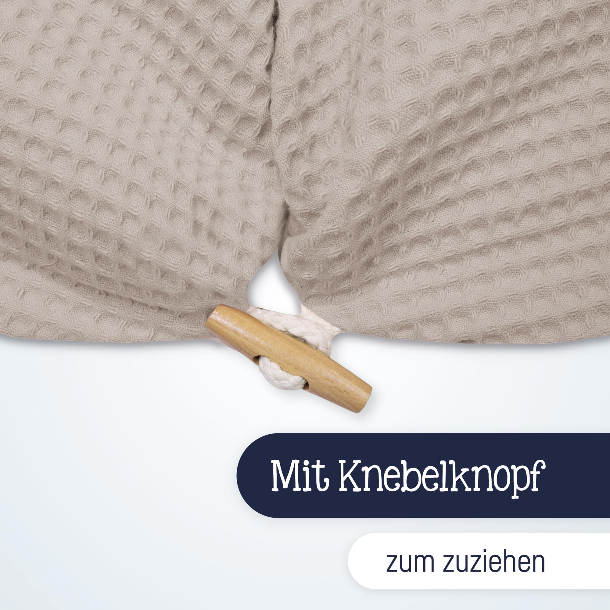 Julius Zöllner Stillkissen Nappi 190 Waffelpiqué Nougat