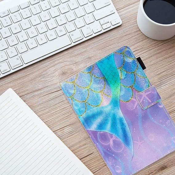 Dteck Case for iPad 9th 8th 7th Generation 10.2 2021 2020 2019, Slim Folio Stand Premium PU Leather Shockproof Soft Cover with Pencil Holder, Smart Auto Wake/Sleep - Beautiful Mermaid
