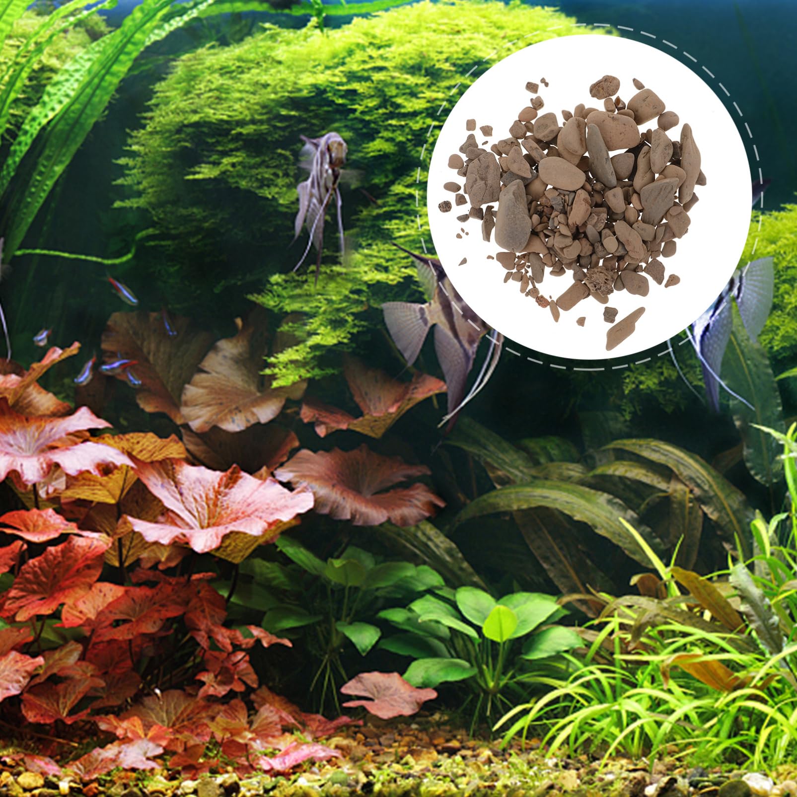 VANZACK Sacchetto Ghiaia Per Acquari Pietra Decorativa Per Vasi Da Fiori Accessorio Multifunzionale Per Acquario Piccola Pietra Riutilizzabile Per Aree Verdi Per Piante Da Vaso