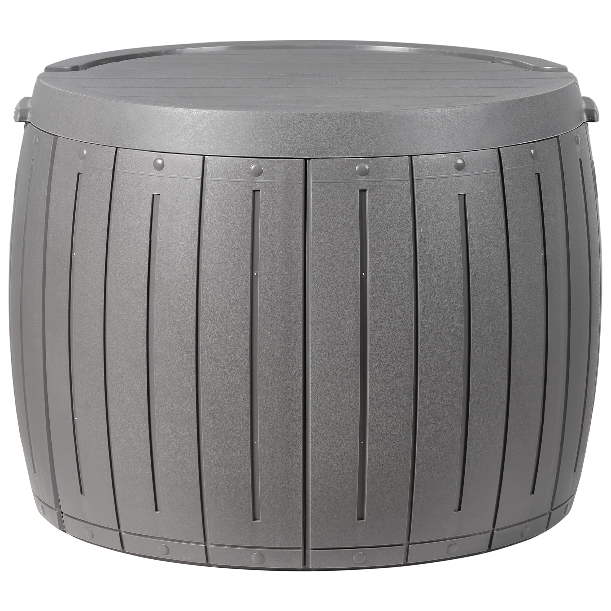 Skrzynia ogrodowa plastikowa ⌀ 56 cm szara Prinos