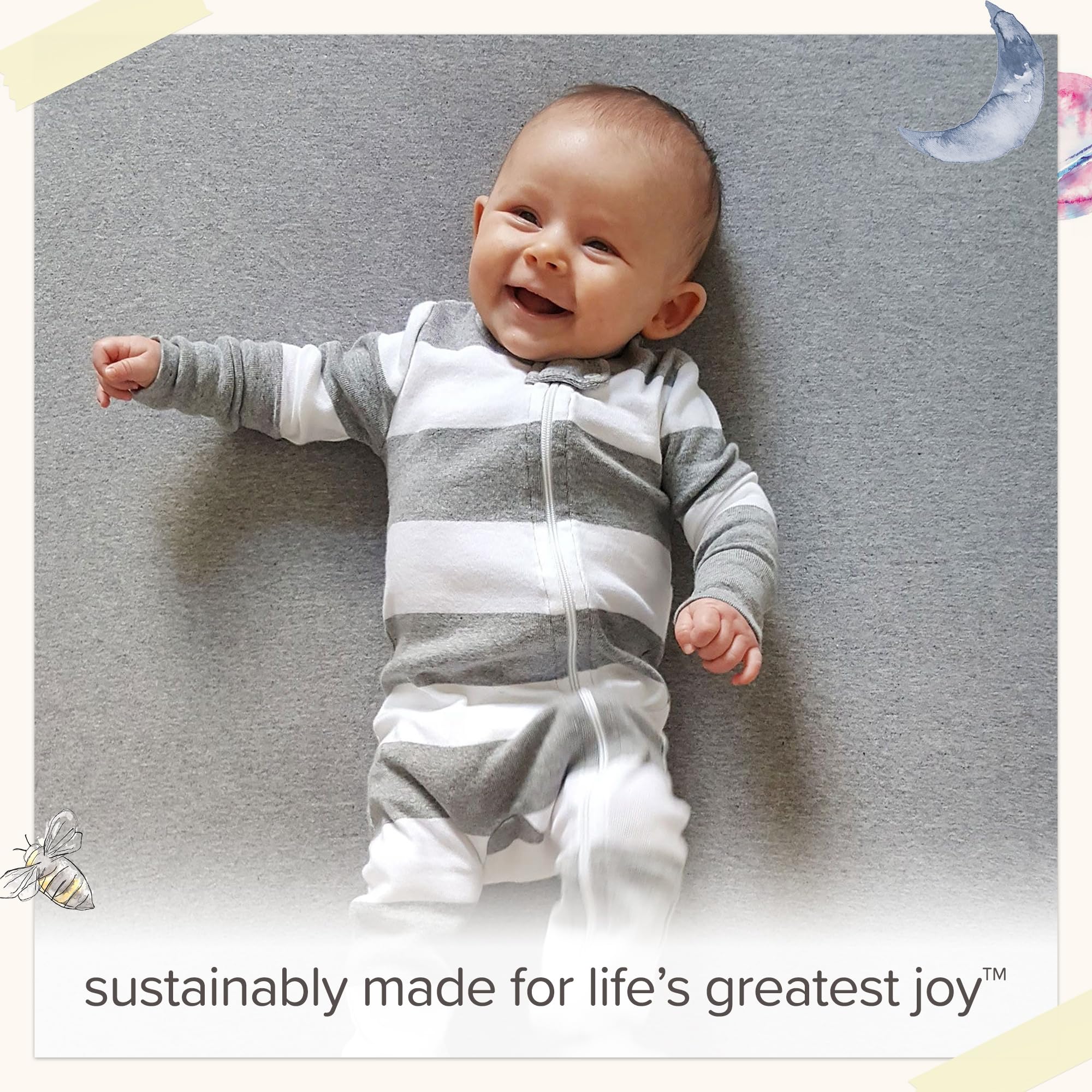 Burt's Bees Baby Niezbędne prześcieradło z bawełny organicznej, oddychające dla chłopców i dziewczynek, standardowe materace do łóżeczka dziecięcego i malucha