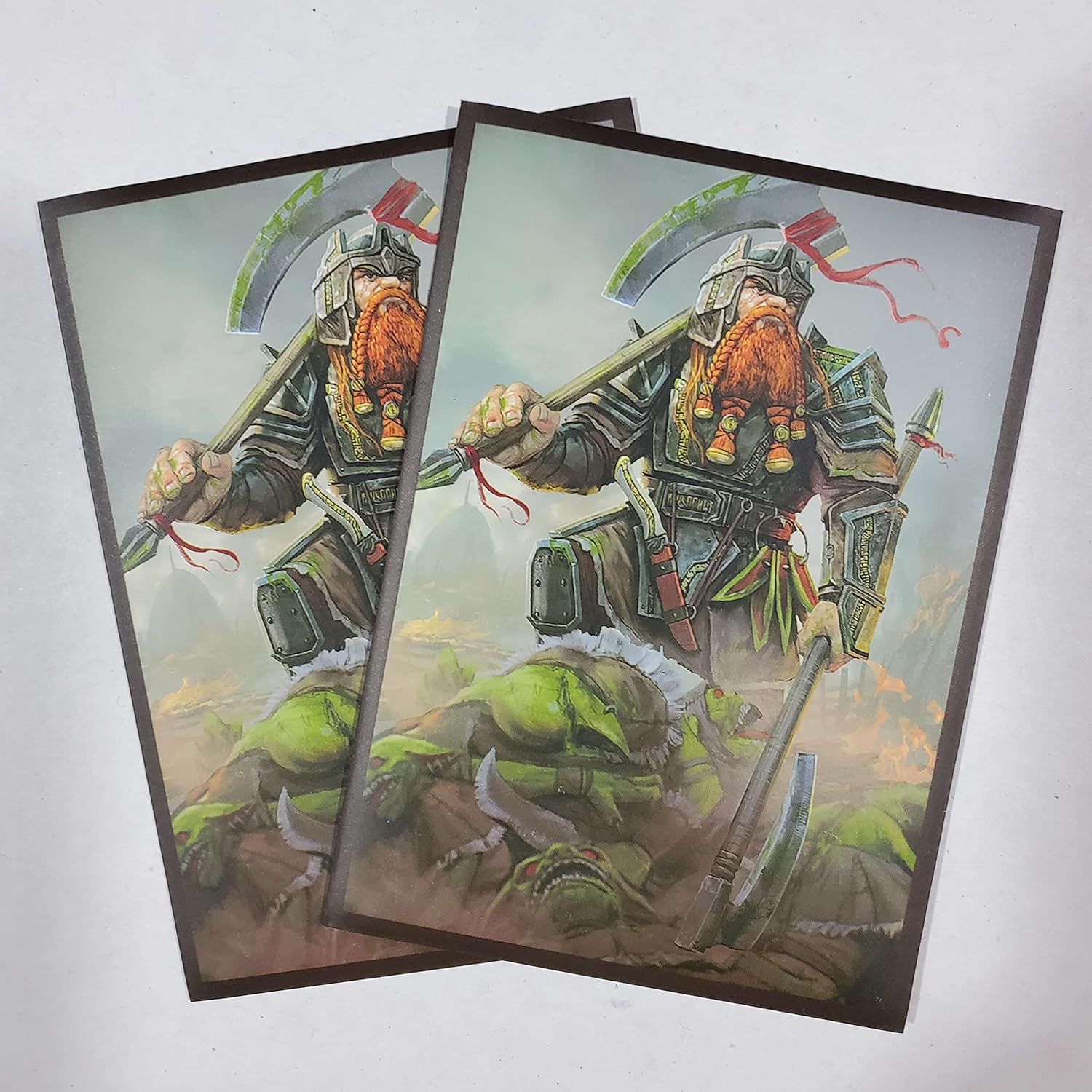 Fantasy North - Dhurigan - The Goblin Foe – 100 Smooth Matte TCG Trading Card Sleeves - Fits Magic MTG Commander Pokemon and Other Card Games - Playing Card Sleeves