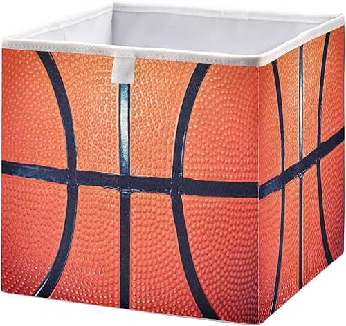 Cubos de almacenamiento de tela plegables de baloncesto con asas, organizador cuadrado de armario, forro impermeable para guardería, cajones,