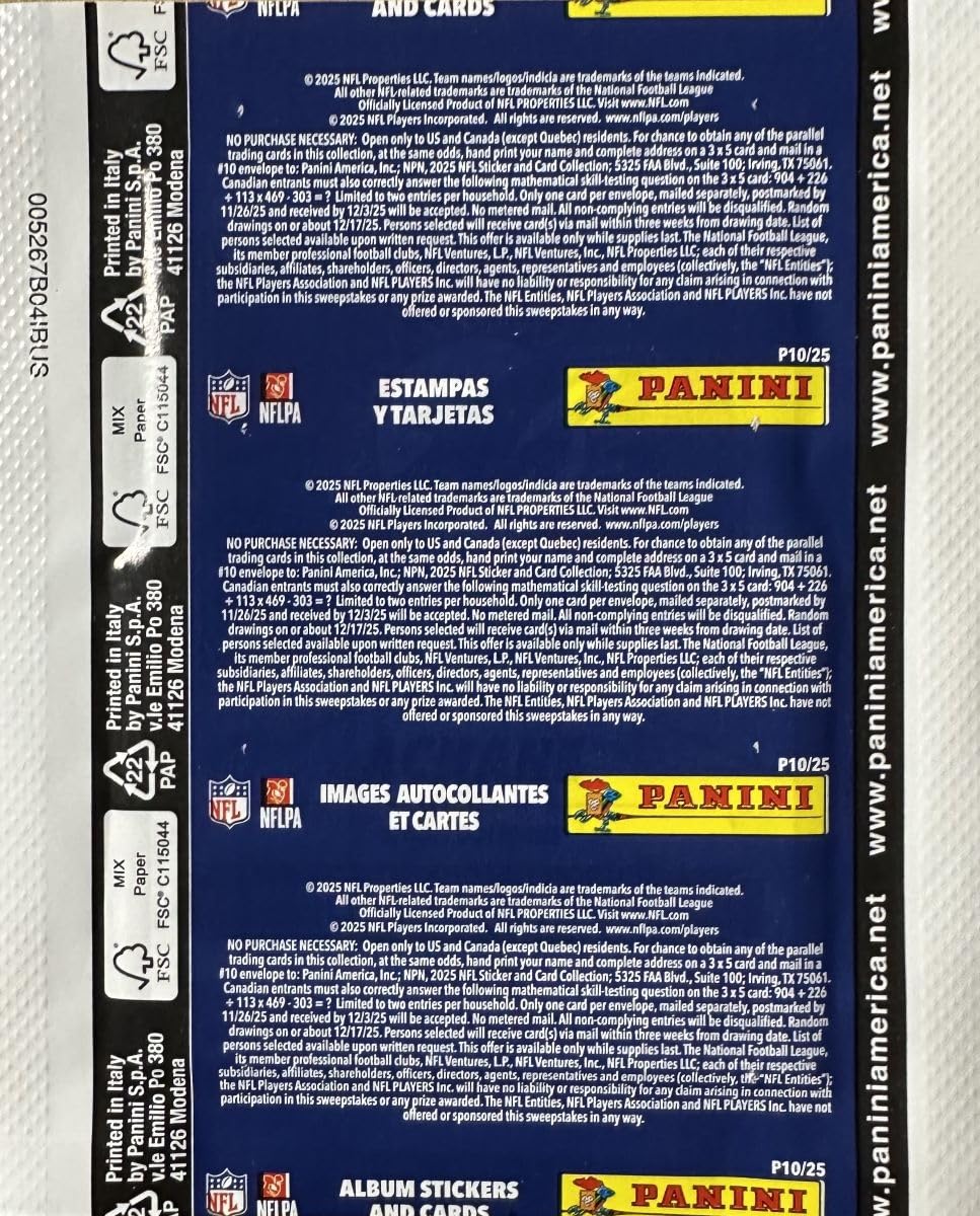 Amazon.com: 2025 Panini Football Sticker Collection Unopened Box
