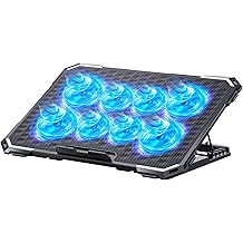 ICE COOREL Laptop Cooling Pad with 8 Cooling Fans, Cooling Pad for Laptop Fan 13-15.6 Inch, Laptop Cooler Stand with 6 Height Adjustable, Notebook Cooler Pad with Two USB Port [2025 Version]