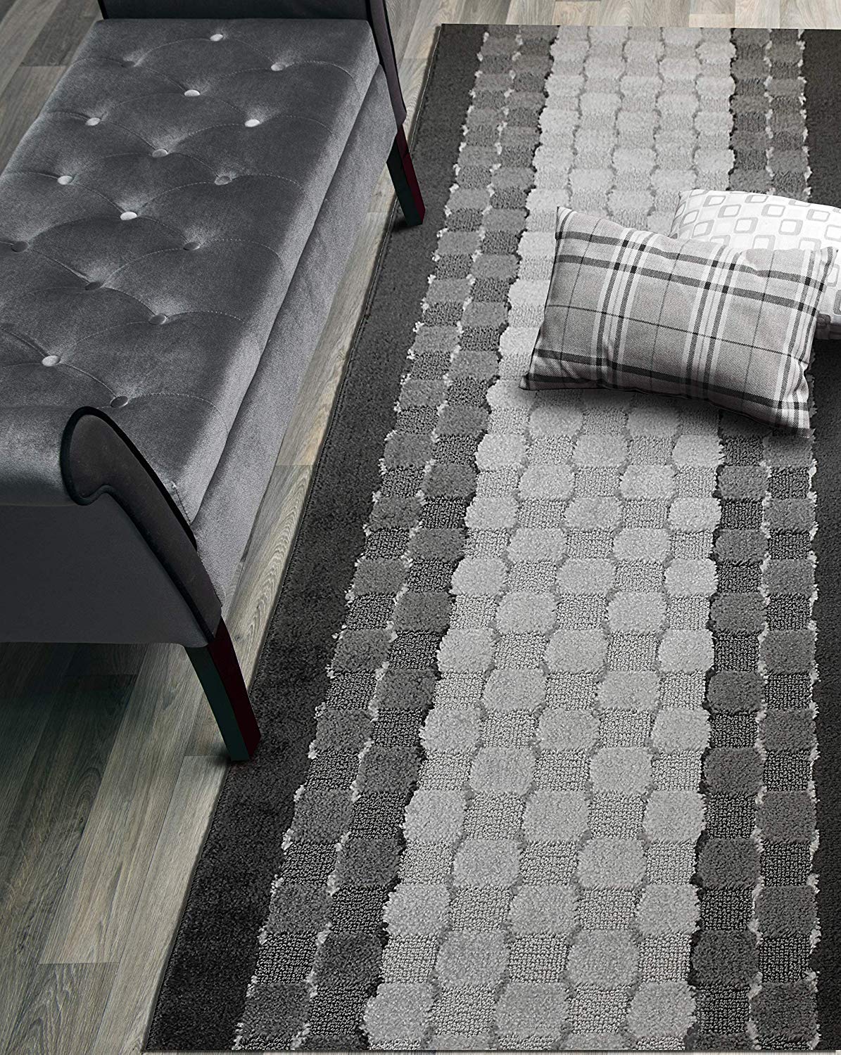 8 FT Long Non-Slip Washable Carpet Runner Rug with Rubber Backing 31 X 8 Custom Floor Mat for