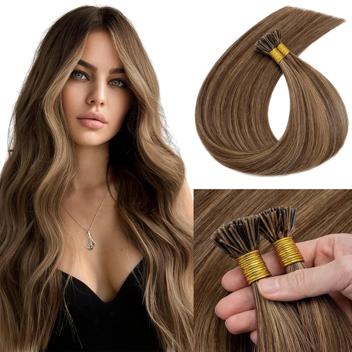 MYLADY I Tip Hair Extensions Human Hair 100 Strands 16