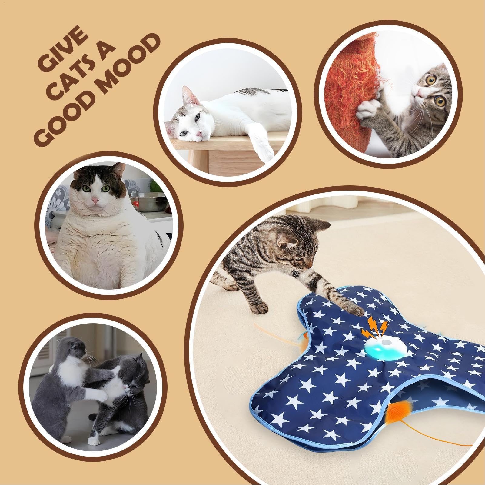 Interactifs Pour Chats à Leurres Cachés en Mouvement