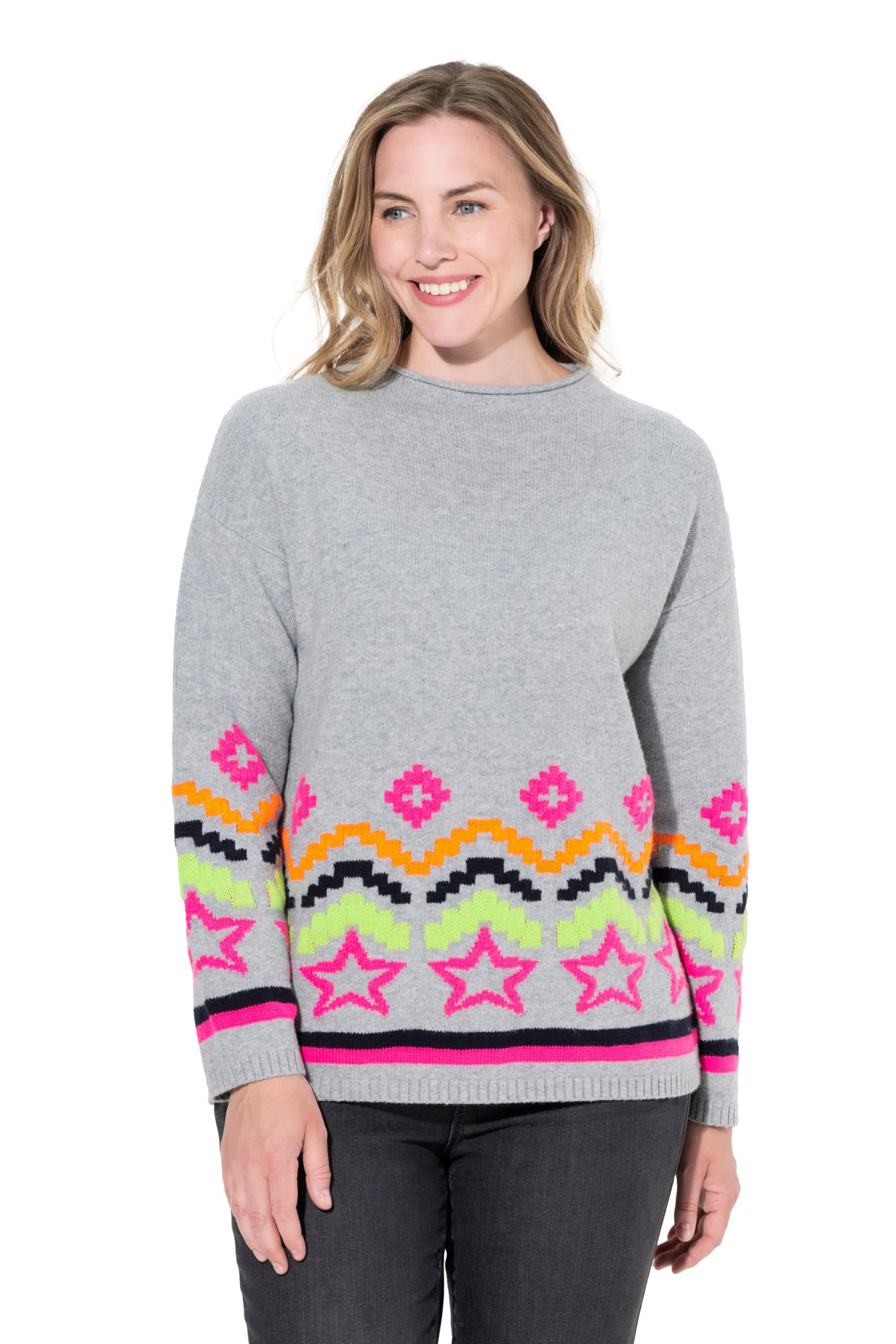 Laurasøn Jacquard Pullover, Turtleneck, Langarm 831767