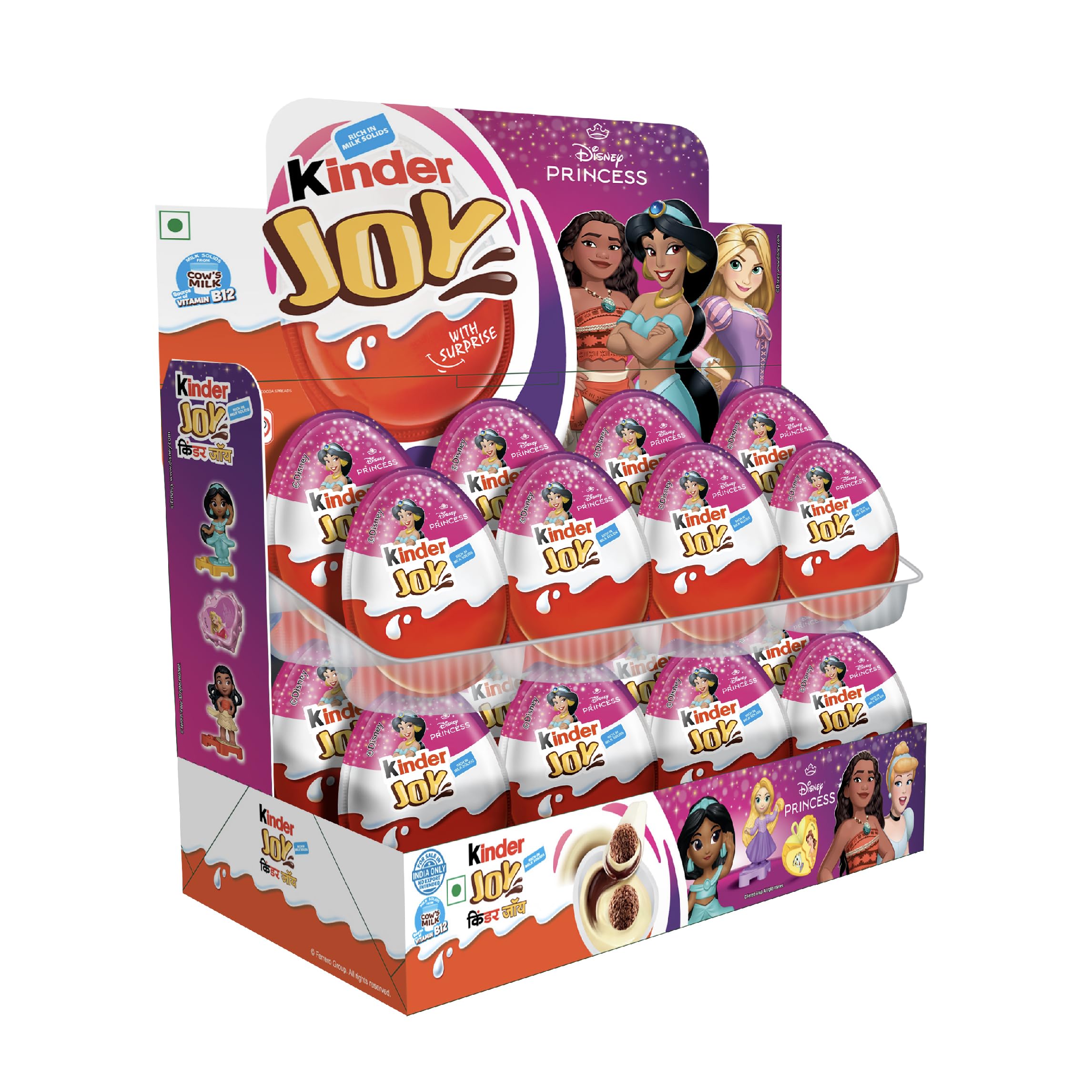 Kinder Joy Pack of 16 (Pink),Chocolate,320 Gm