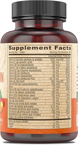 Miniatura 6 de Deva Suplemento multivitamínico y mineral vegano, fórmula diaria de vitaminas con verduras, sin hierro, 90 tabletas recubiertas, 1 paquete