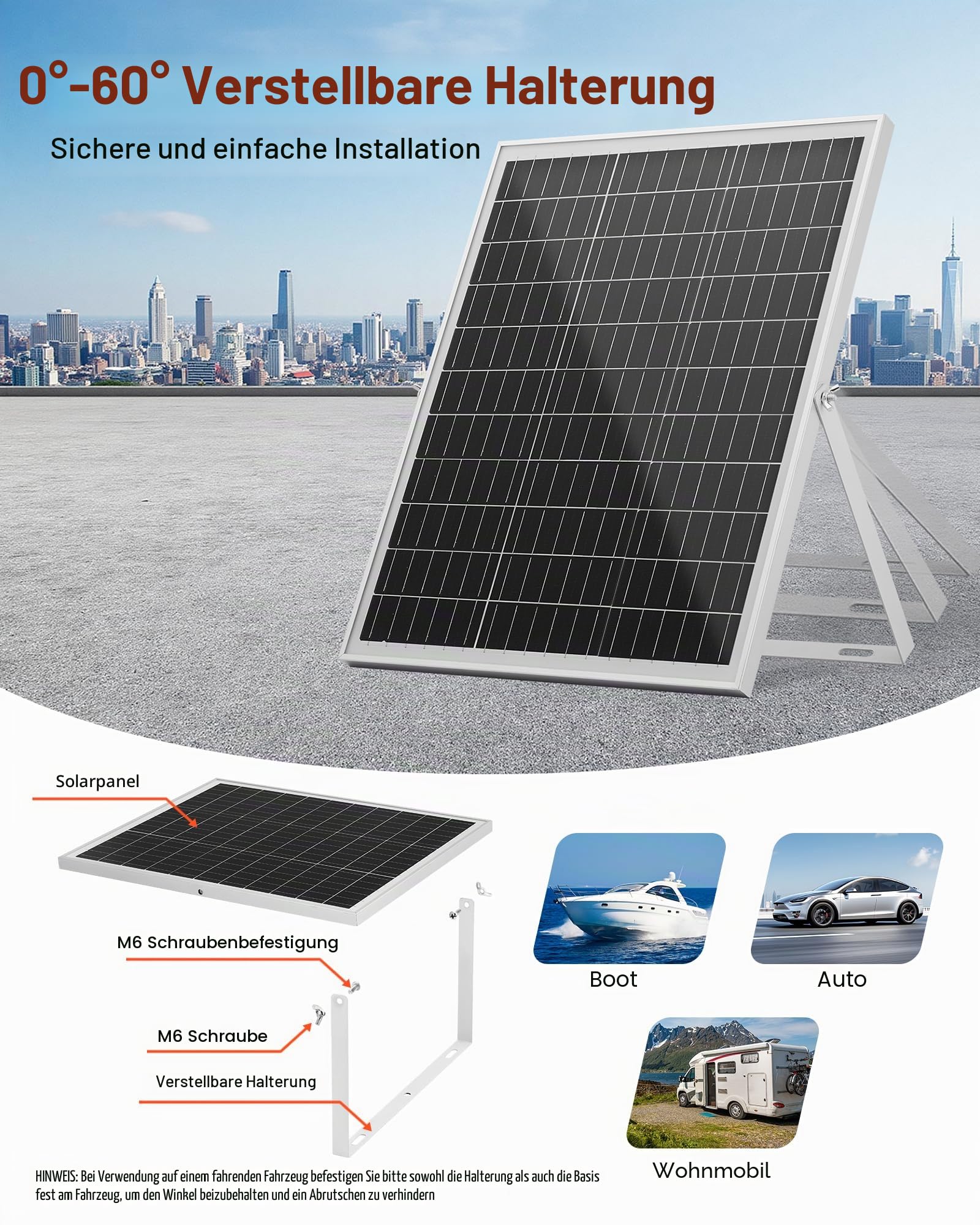 VEVOR 12V Monokristallines Solarpanel-Kit 25 W, Batterieladegerät mit MPPT-Controller, IP67 wasserdicht