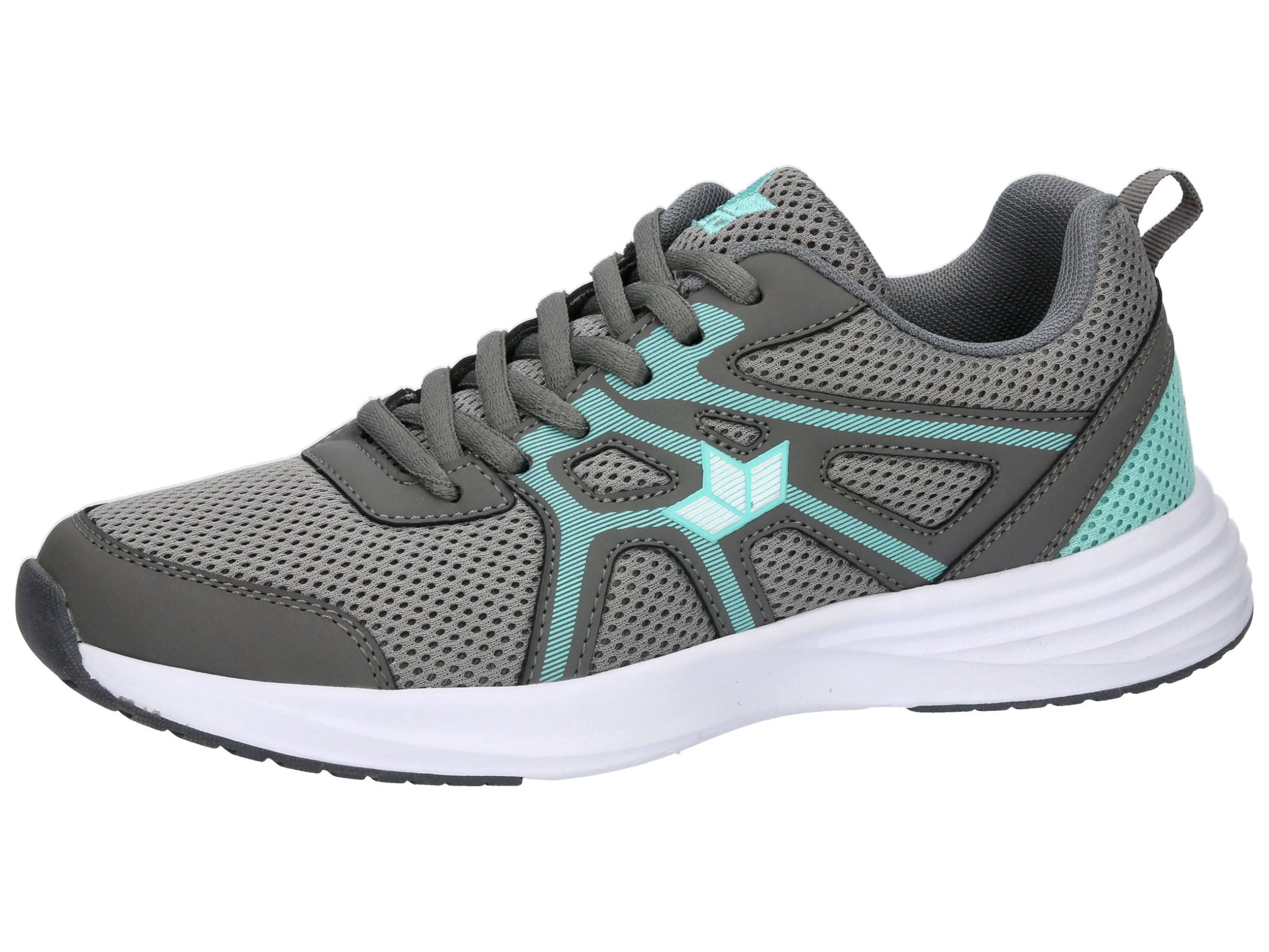 Lico Unisex Bounce Running Shoes, Grey/Turquoise, 36 EU, Grey Turquoise, 4 UK