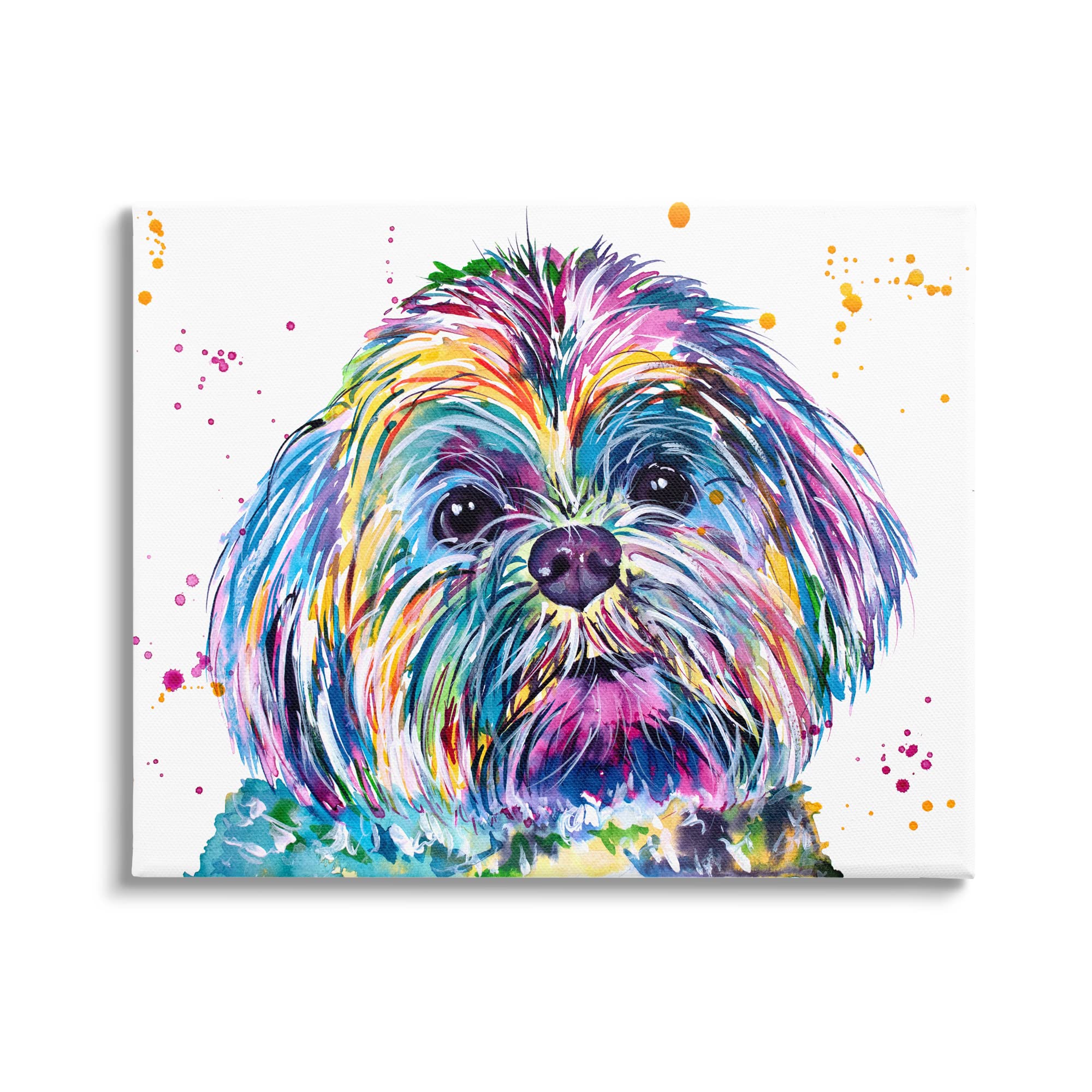 Stupell IndustriesBold Rainbow Shih Tzu Dog Portrait Canvas Wall Art, Design by Jen Seeley