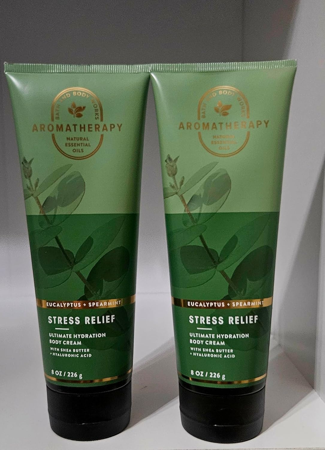 Aromatherapy Stress Relief Ultimate Hydration Body Cream with Eucalyptus and Spearmint, 8 oz, 2-Pack