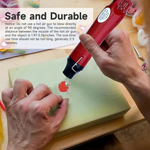 Miniatura 5 de Mini pistola de calor, pistola de calor portátil de 300 W para manualidades, pistola de aire caliente de mano de calentamiento rápido para