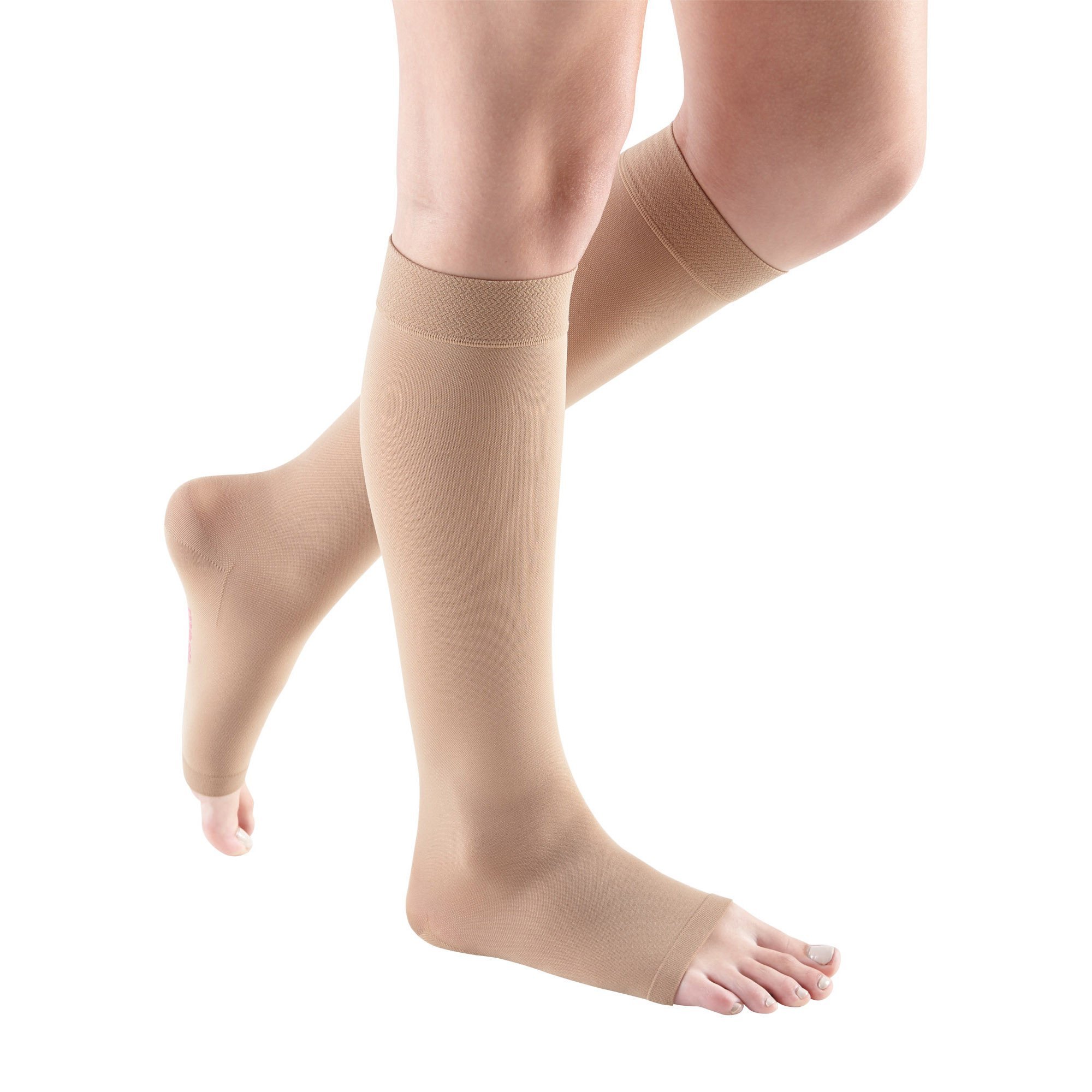Mediven Womens Comfort Knee High 15-20 mmHg Open Toe Compression Stockings | Open toe graduated knee high stockings for women with soft comfort fit opaque style and everyday support. product thumbnail 2