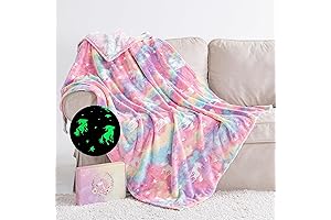 QSTEHEML Unicorn Throw Blanket Make Brighter Nights & Sweeter Dreams