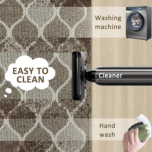 Miniatura 6 de Villsure Alfombras y tapetes de cocina, antideslizantes, absorbentes, resistentes a la suciedad, tapete cómodo de pie, hecho de 100% polipropileno,