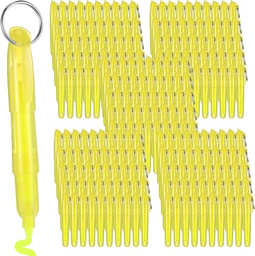 100 mini resaltadores de colores surtidos con llavero, punta de cincel, marcadores fluorescentes para enfermeras, resaltadores líquidos suaves,