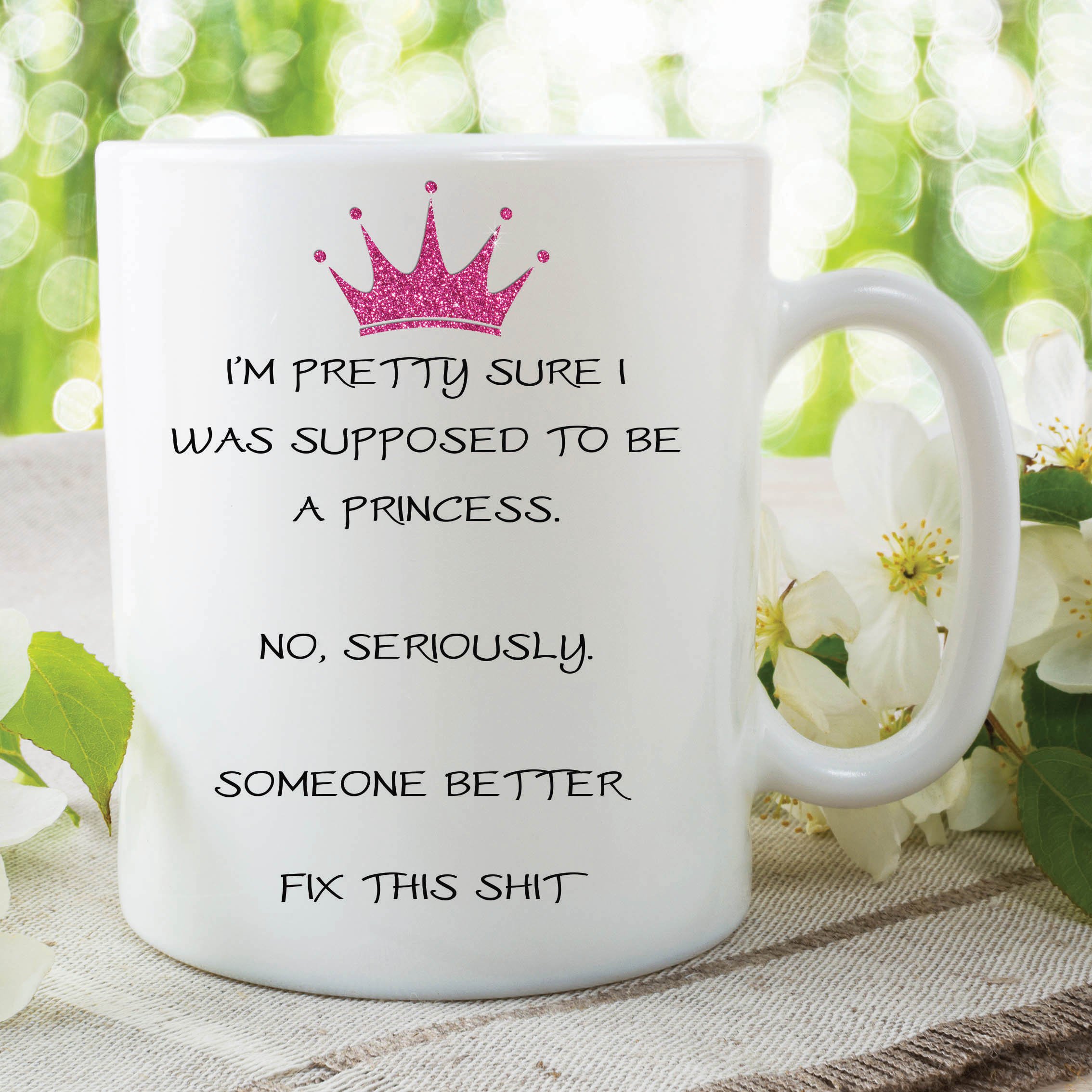 Peachy Antics White Adult Humour Funny Novelty Mug Princess Tea Coffee Cup Work Gift Wsdmug208