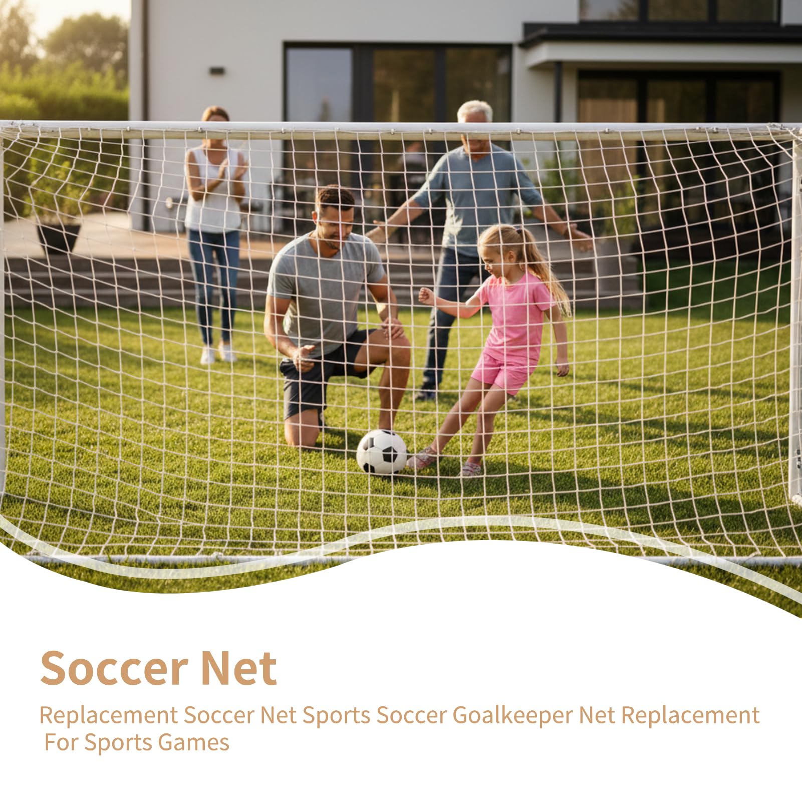 Fußballnetz, Ersatzfußball -Netto -Sportfußball -Torpost -Netto -Ersatz für Sportspiele