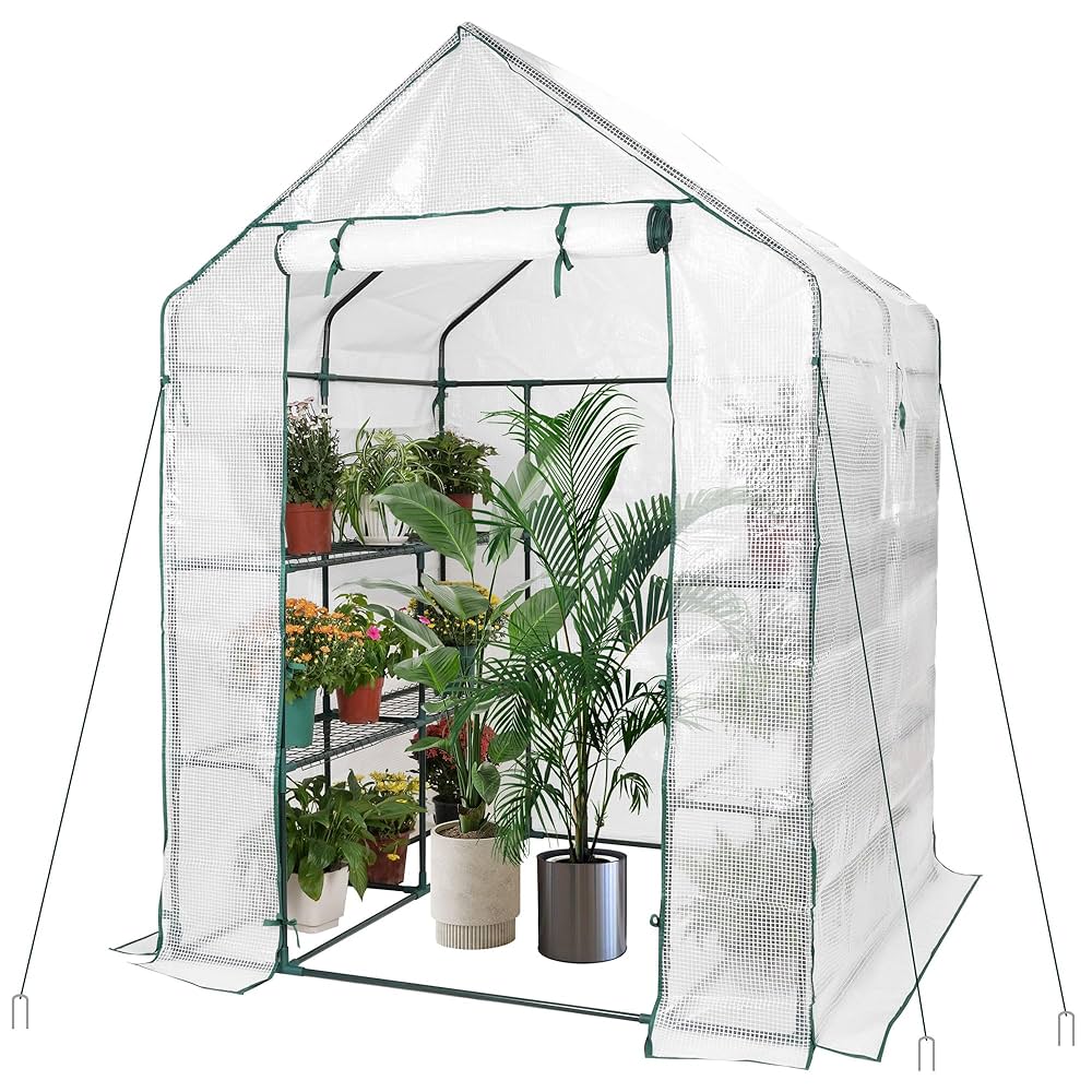 Amazon.co.jp: ビニールハウス 家庭用 ビニール温室 小型 家庭