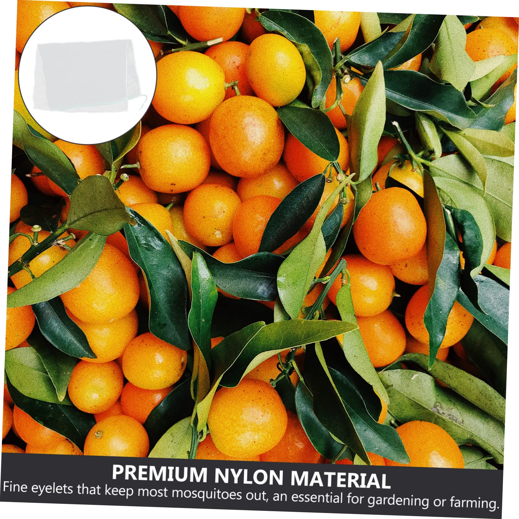 SUPVOX 3pcs Large Net Bags Durable Plant Protection Covers for Fruits Vegetables and Flowers Breathable Convenient Drawstring Design