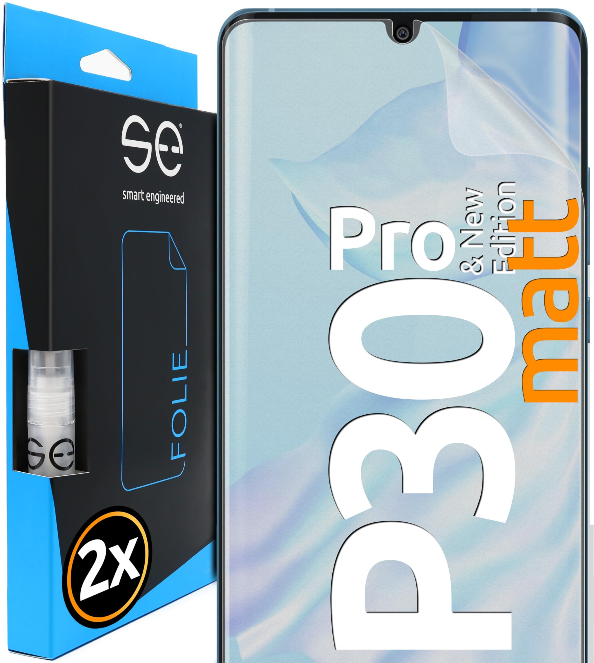 Smart Engineered 2x Pellicola Protettiva Posteriore Opaca Per Huawei P30 – TPU Antiriflesso Con Effetto Auto-riparante – Made In Germany