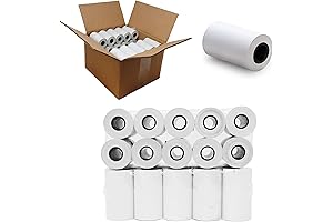 50 Rolls of FD130 Thermal Paper 2-1/4" W x 75' L, 50 GSM