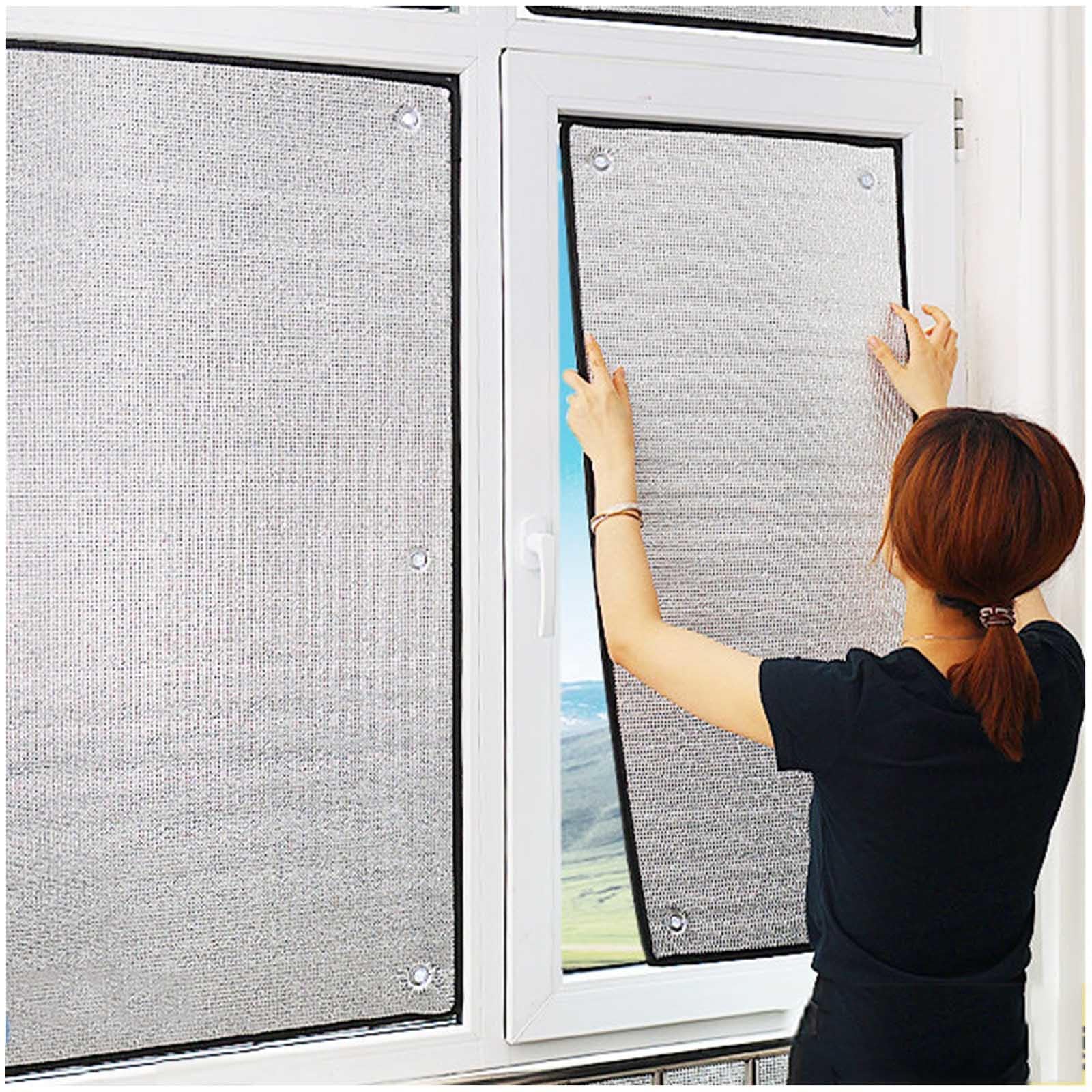 Aluminium Foil Window Film, Thermal Insulation Reflective Privacy Glass Film, Sun Blocking Anti-uv Window Tint, Sun Protection Blackout Window Film, Customizable,W×H-100x220cm/39 * 87in