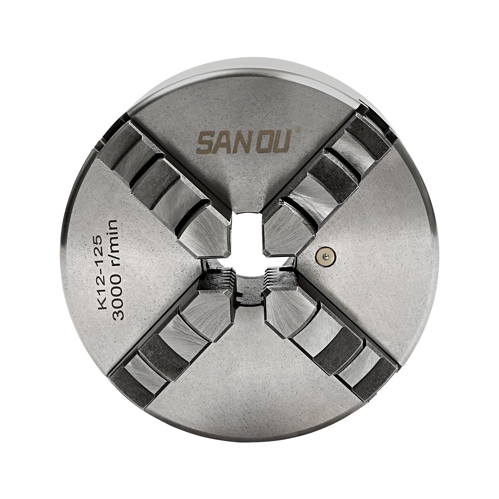 Portabrocas autocentrante de 4 mandíbulas giratorias, 4 mandriles CNC Jaw Chuck para trabajar metales, portabrocas de precisión con mandíbulas interiores y exteriores, acero de hierro de alta calidad